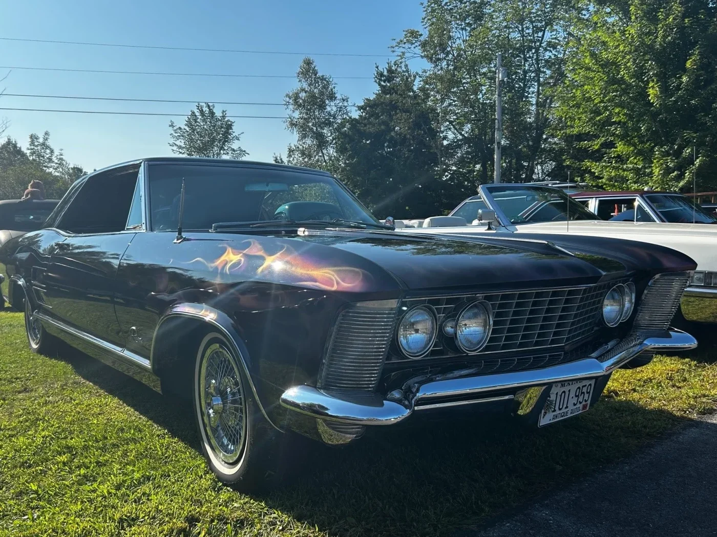 Dark 1963–1964 Buick Riviera at Freddie's Cruise-In 2023.