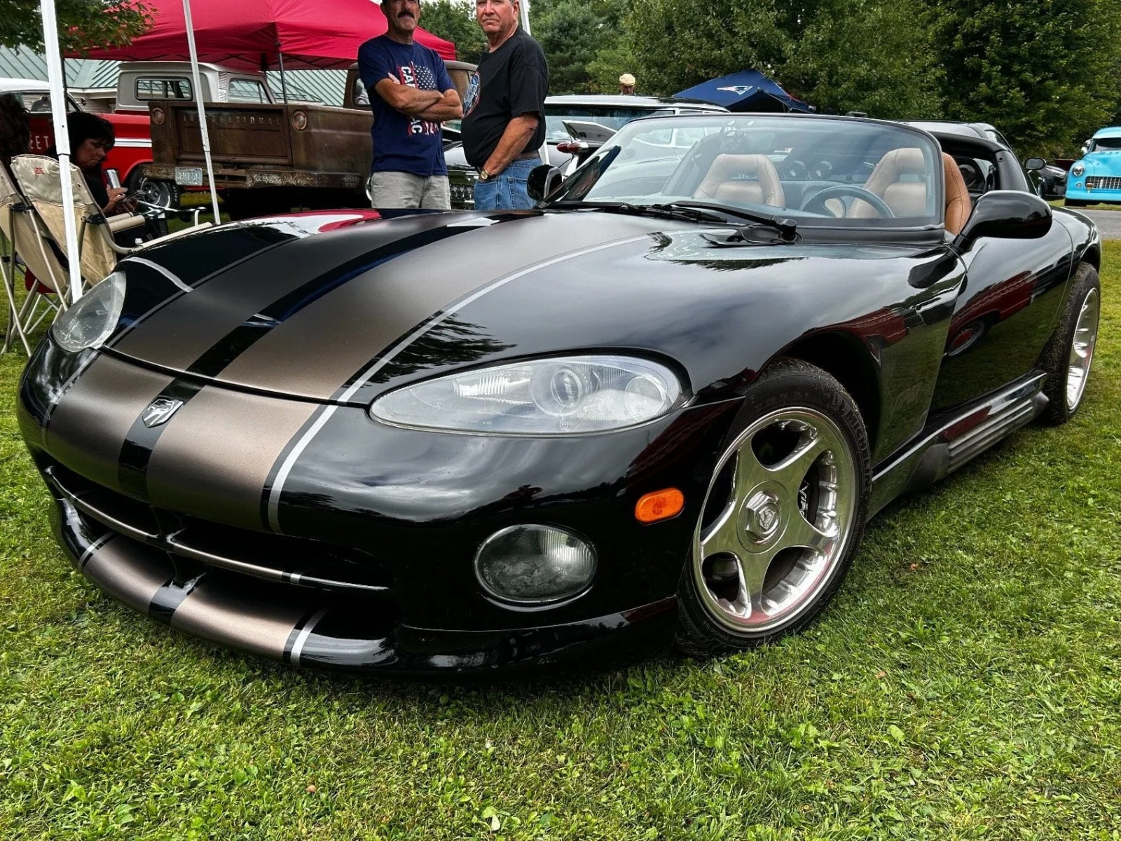 Black Dodge Viper RT/10 at Freddie's Cruise-In 2024.